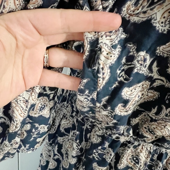 Roberta Roller Rabbit Navy Blue and White Maxi Dress Size S floral paisley print - Picture 7 of 12